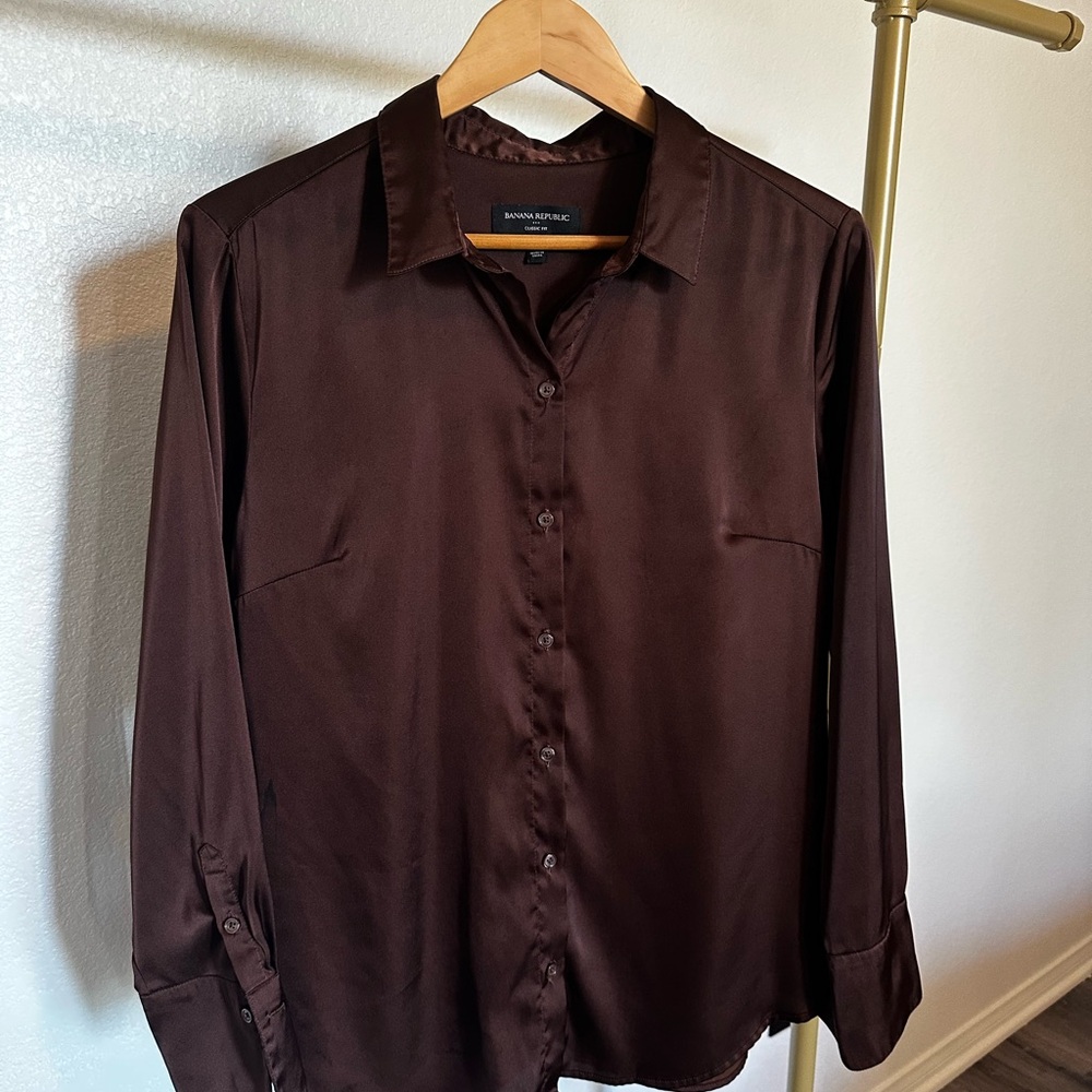 Brown Button-Up Shirt